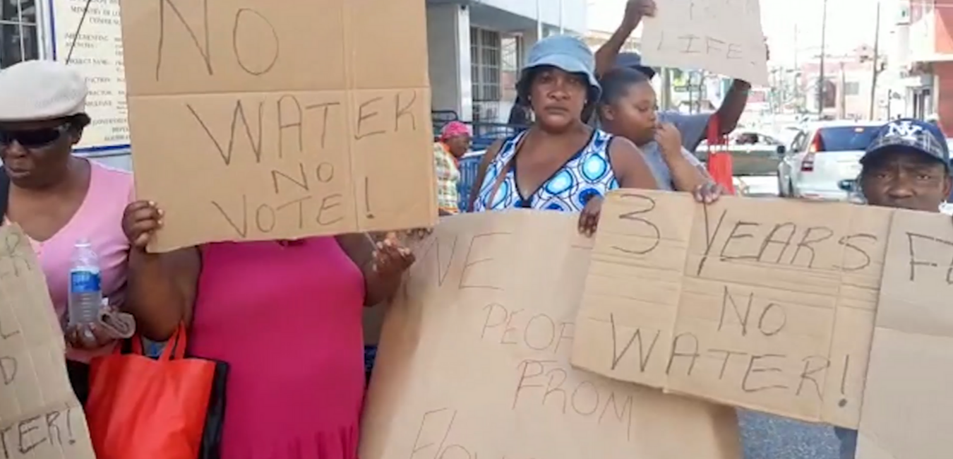 RESIDENTS OF FLOWER HILL, ST. JAMES PROTEST WATER CONDITIONS